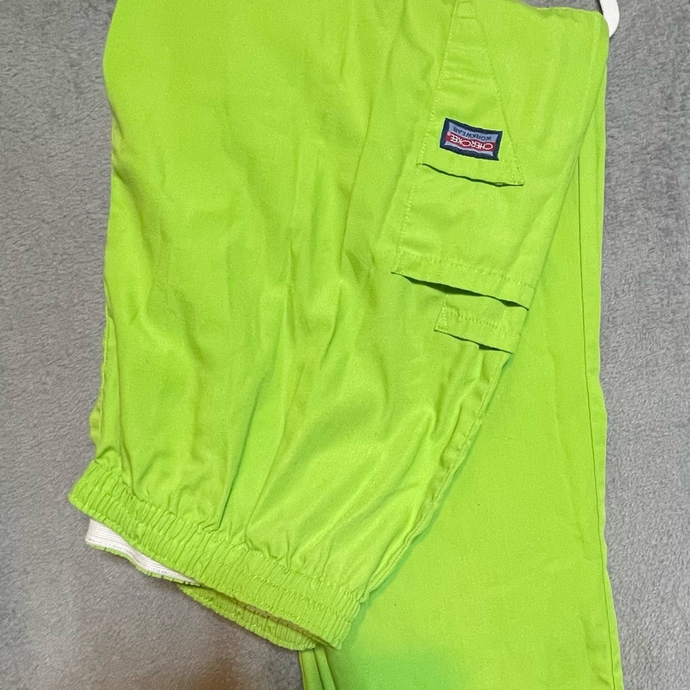 Cherokee Bright Green large scrub Pants